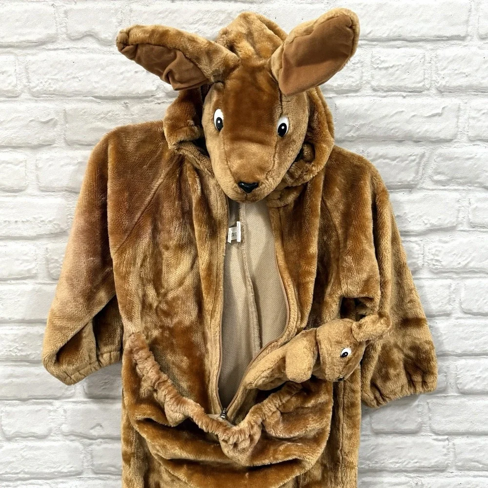 Kids Kangaroo Halloween Costume Sz 7/8 Theater Quality Body Suit Warm Fast Ship!